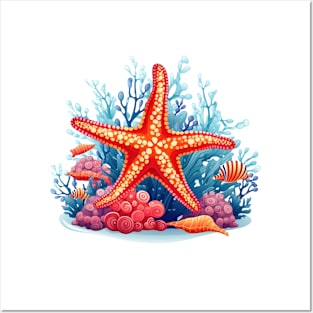 Orange Starfish Posters and Art